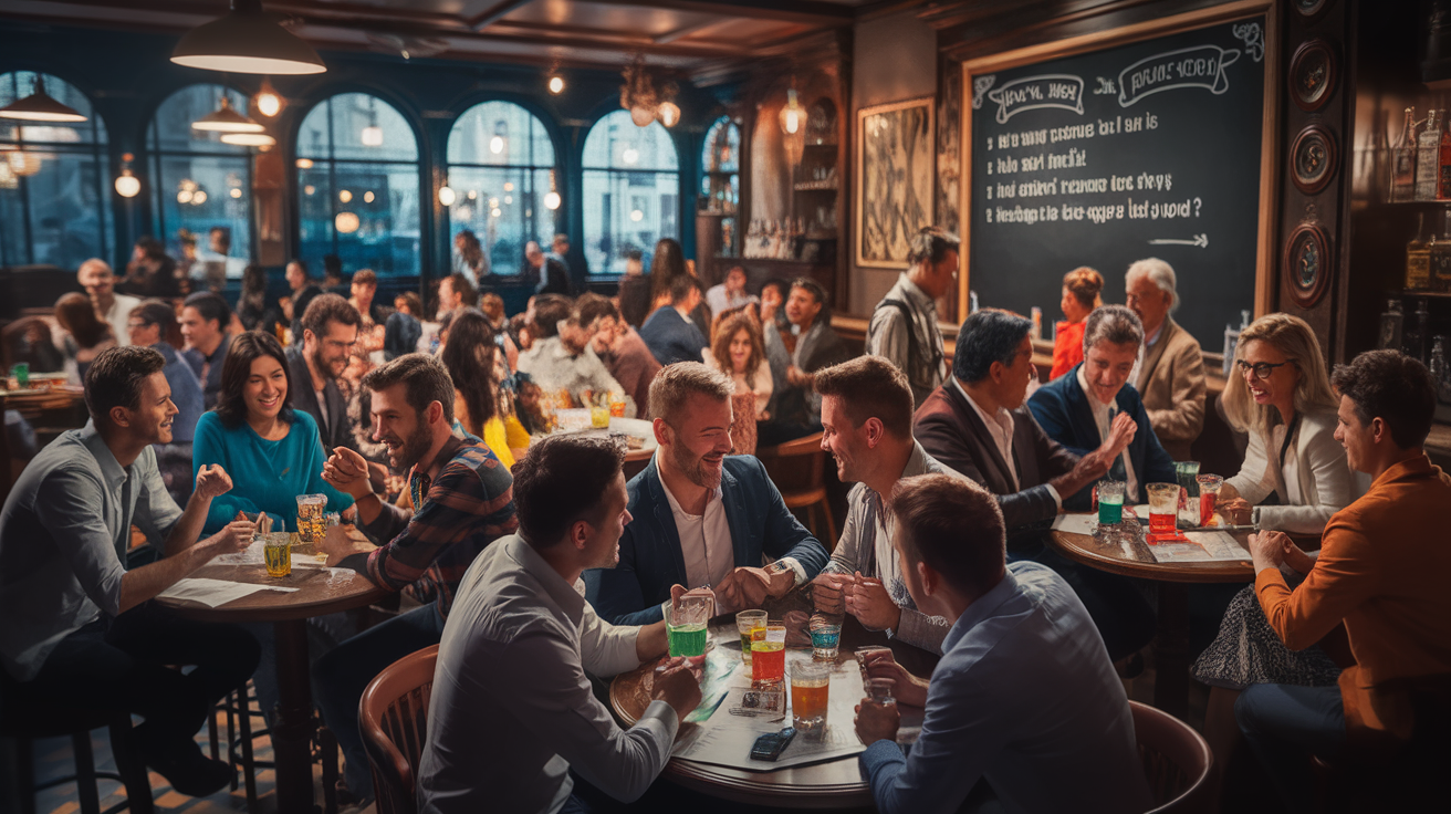 découvrez l'ambiance conviviale des soirées quiz dans les bars de lyon. testez vos connaissances, défiez vos amis et gagnez des prix tout en profitant de l'atmosphère unique de la ville. rejoignez-nous pour une soirée inoubliable pleine de rires et de défis intellectuels !