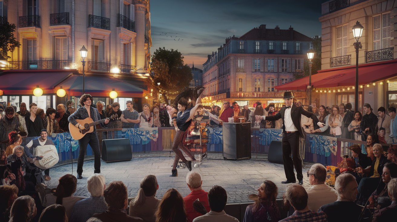 découvrez la magie des spectacles de rue à lyon en soirée ! profitez d'une ambiance festive et artistique avec des performances captivantes, des artistes talentueux et des animations surprises qui illuminent les rues de la ville. ne manquez pas cette expérience inoubliable qui réjouira tous les publics.