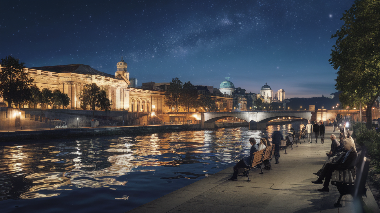 découvrez la magie de lyon la nuit avec nos promenades enchanteresses le long du rhône. profitez de l'atmosphère unique et des lumières scintillantes qui font de cette ville un lieu incontournable à explorer après le coucher du soleil.