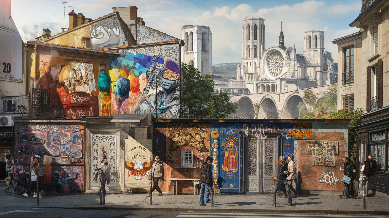 découvrez le monde fascinant du street art à lyon à travers un parcours surprenant, où chaque mur raconte une histoire. explorez les œuvres d’art urbain qui embellissent la ville, des fresques monumentales aux graffitis subtils, et plongez dans la créativité vibrante de la scène artistique lyonnaise.